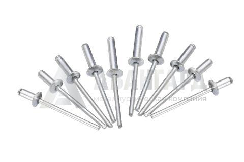 Заклепка Вытяжная DIN 7337 увеличенный борт 4,8x21 (d=14) А2 RAL7012 — фото 2